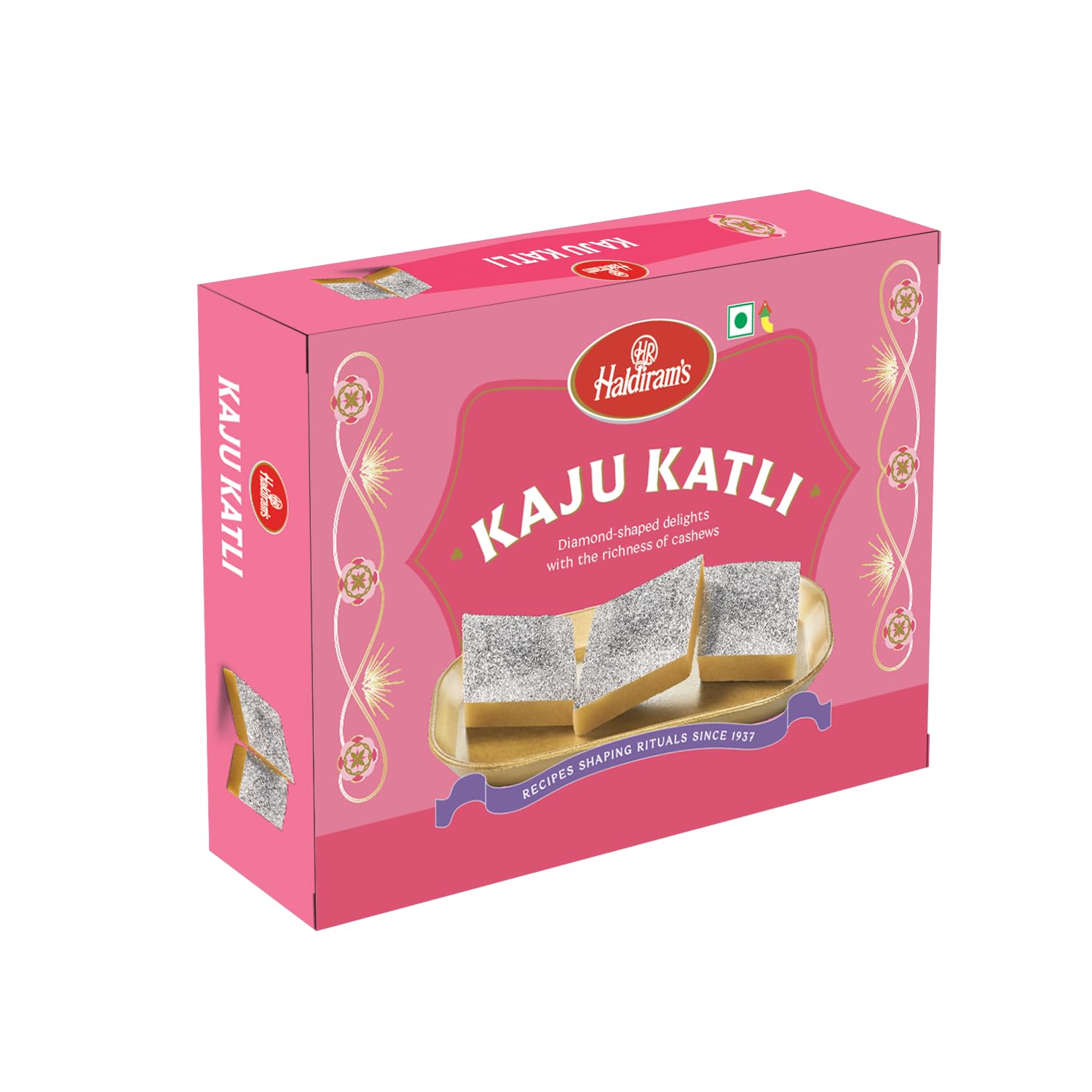 Haldiram's Kaju Katli/Burfi 200g, Traditional Indian Sweet Made with Cashew Nuts, Gift Pack for Family, Friends on Special Occasions