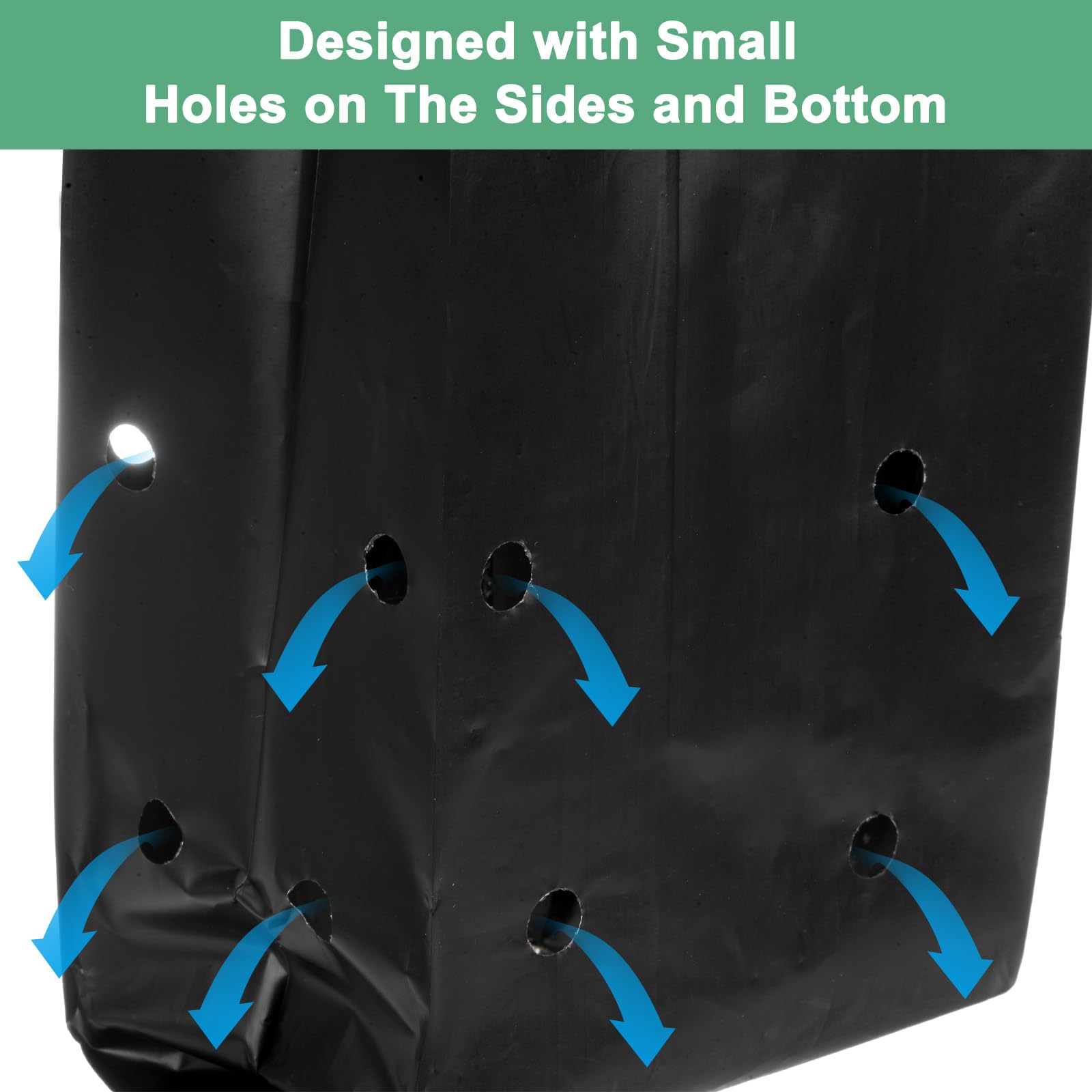 M METERXITY 100-Pack Nursery Growing Bags, 9.4" x 12.2" Thicken Plastic Nursery Bags - Image 4