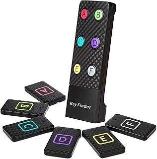 Key Finder, Reyke RF Item Locator Tags with 100ft. Working Range, Wireless Remote Finder Key Finder Locator for Finding Wallet Key Phone Glasses Pet Tracker, 1 RF Transmitter & 6 Receivers