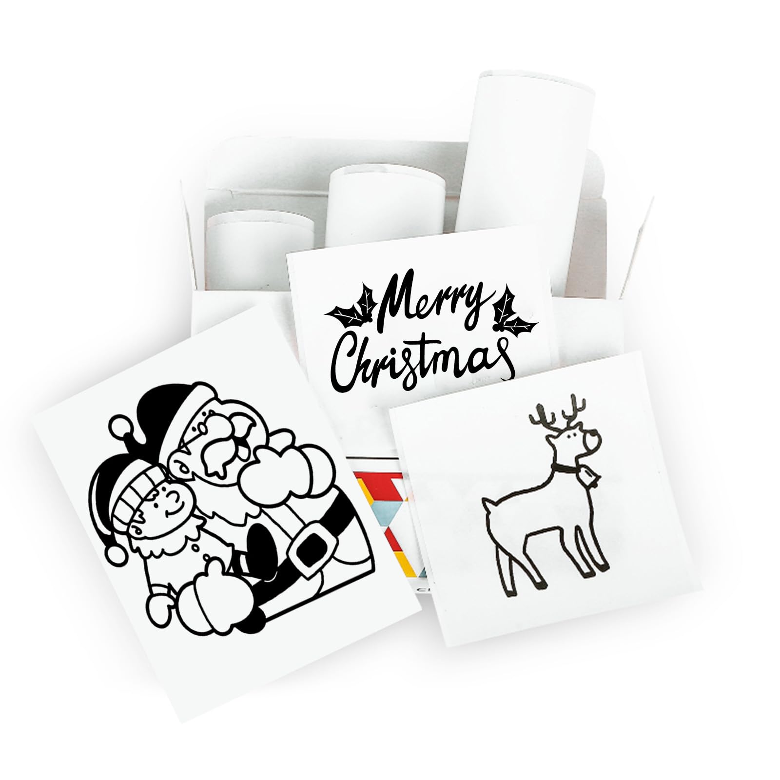 Memoking White Thermal Sticker Paper for T02 M02X M02L Mini Pocket Printer, 50mmx3.5m/Roll T02 Paper for Journal, Photo, Texts, Study Notes and More, 3 Rolls