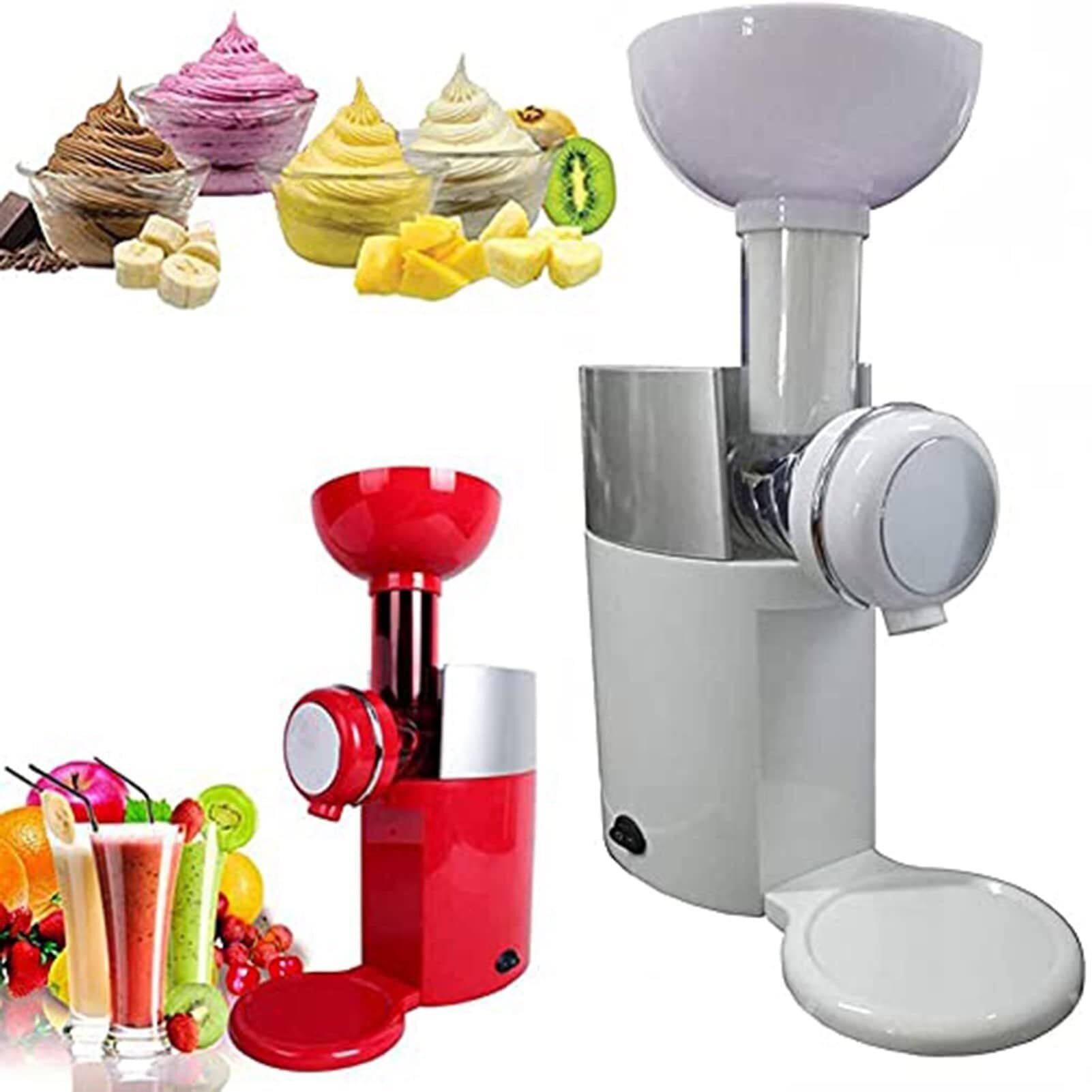 Macchina Per Gelato，Macchina Soft Serve Con Compressore，Dolci Sani Fatti In Casa，Per Gelato Smoothies E Yogurt Senza Lattosio，Attrezzatura Per Dessert Surgelati(White)
