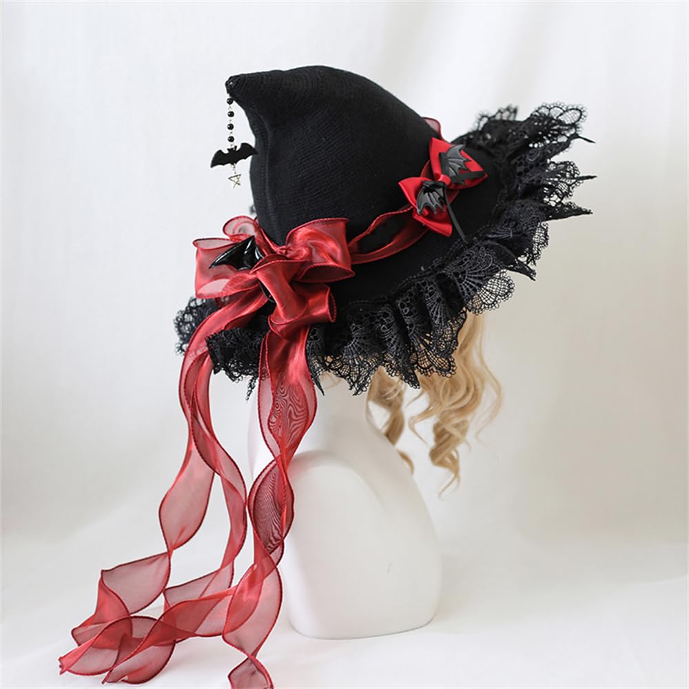 Amazon.co.jp: Witch Cosplay Hair Accessory, Halloween Hat, Bowknot
