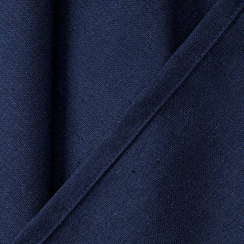 Lush Decor Tab-Top Window Curtain Panel Pair (95" x 45"), 35% Cotton,60% Polyester,5% Linen, Navy, 45" W x 95" L (Pack of 1) - Image 4
