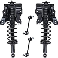 Vista 86 de Detroit Axle - Kit de puntales delanteros para Volvo C30 C70 S40 V50, 2 puntales muelle helicoidal 2 estabilizador, barra estabilizadora, enlaces