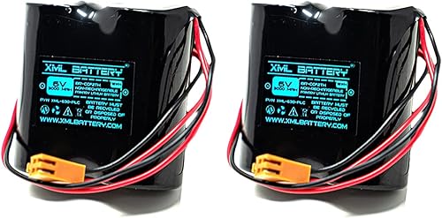 Paquete de 2 XML Battery 6v 3000mah BR-CCF2TH 6V GE Fanuc A06 Series A06B-0073-K001 A06B0073K001
