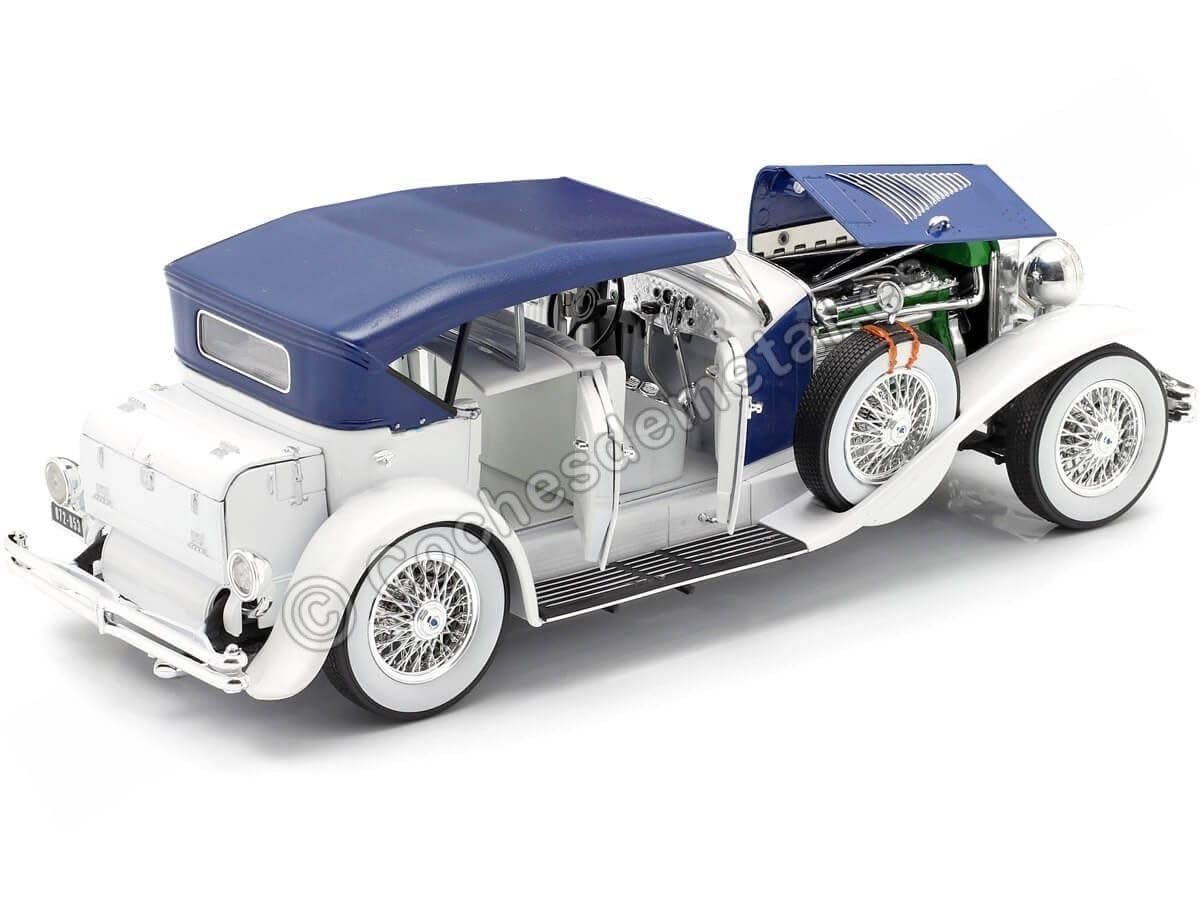 GREENLIGHT 1934 DUESENBERG II SJ BEYAZ MAVİ 1/18 MODEL ARABA