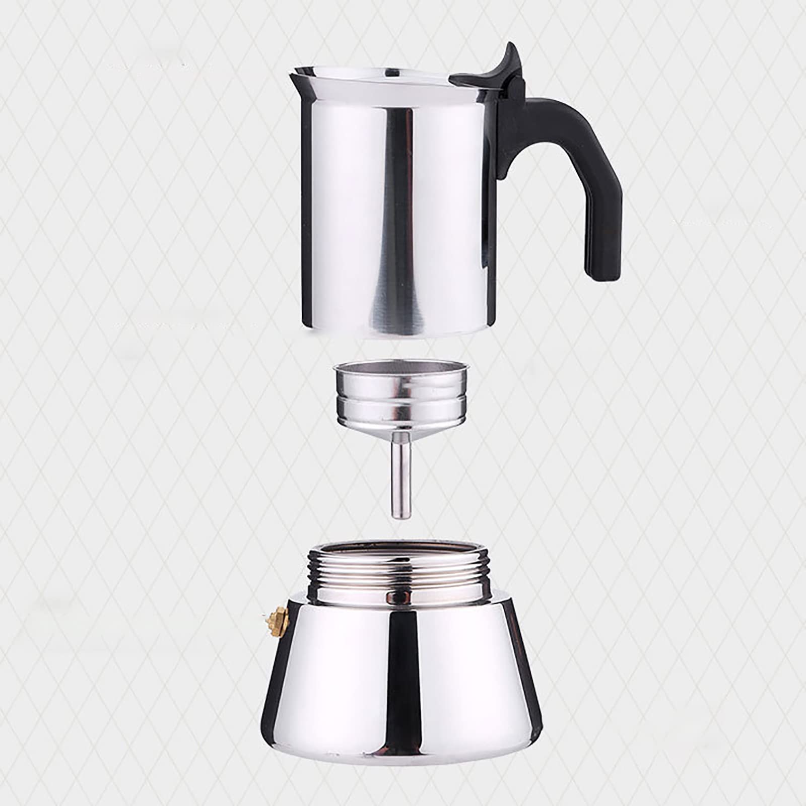 Cafetera Moka Pot – Juego de cafetera italiana de acero inoxidable para una fácil preparación casera, mini diseño grueso