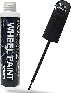 SYOAUTO Gloss Black Rim Touch Up Paint, Car Wheel Scratch Repair Touch Up Paint Pen, Universal Color Rim Wheel Paint (Gloss Black)