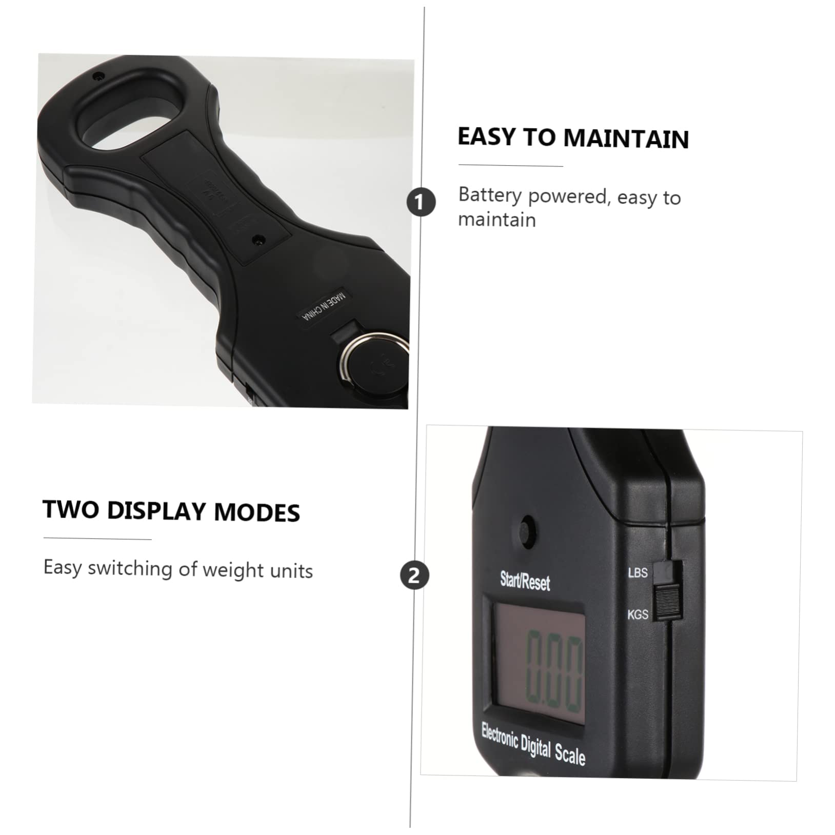 Báscula Colgante Digital para Equipaje 30kg Diseño Ingenioso y Plástico Resistente, Portátil y Fácil de Llevar para Viajes y Uso Diario