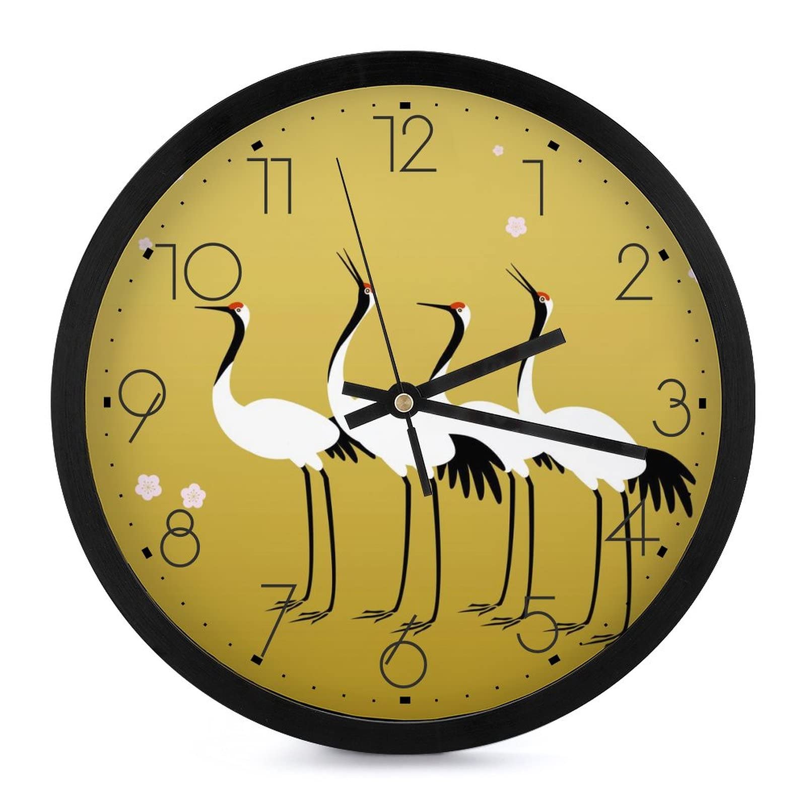 Pendule murale silencieuse 25.4cm horloge japonaise moderne pour maison et bureau calme