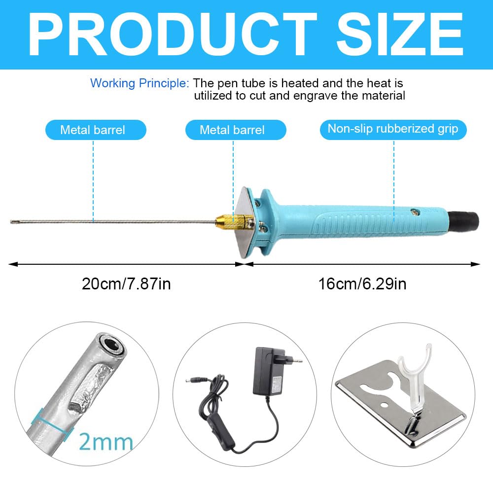Styroporschneider, 30W 15/20CM Elektrischer Schaumstoffschneider, Foam Cutter Heißdrahtschneider, EU-Stecker, Gravierwerkzeug, Kunst DIY, Styropor Schneider für Schnittkanten