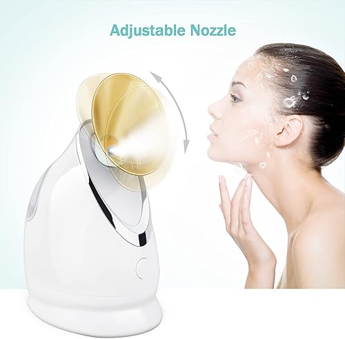 Miniatura 10 de EZBASICS - Vaporizador facial iónico para limpieza profunda vaporizador facial profesional para sinusos vaporizador cálido para cara hogar spa