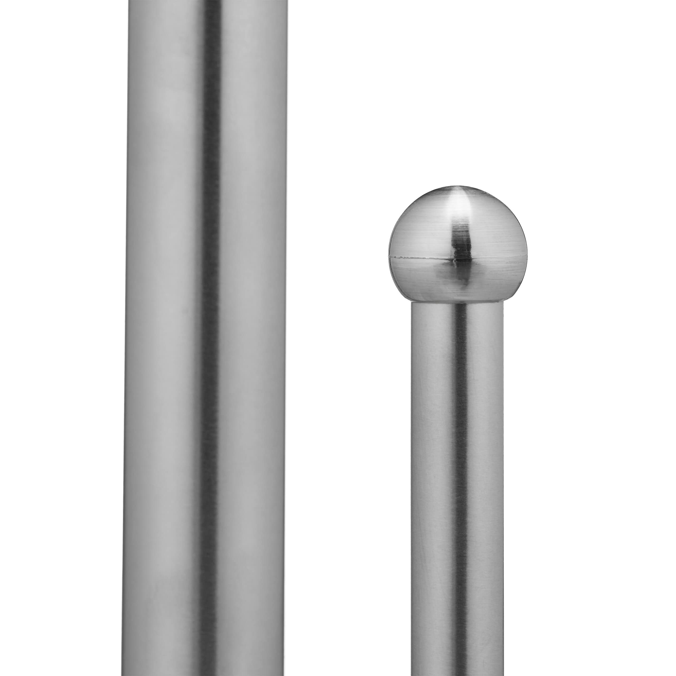 Relaxdays Support à Essuie-Tout Bambou & Acier Inoxydable - Porte Rouleau Vertical Stable Avec Barre D'Arrêt, Nature & Argenté