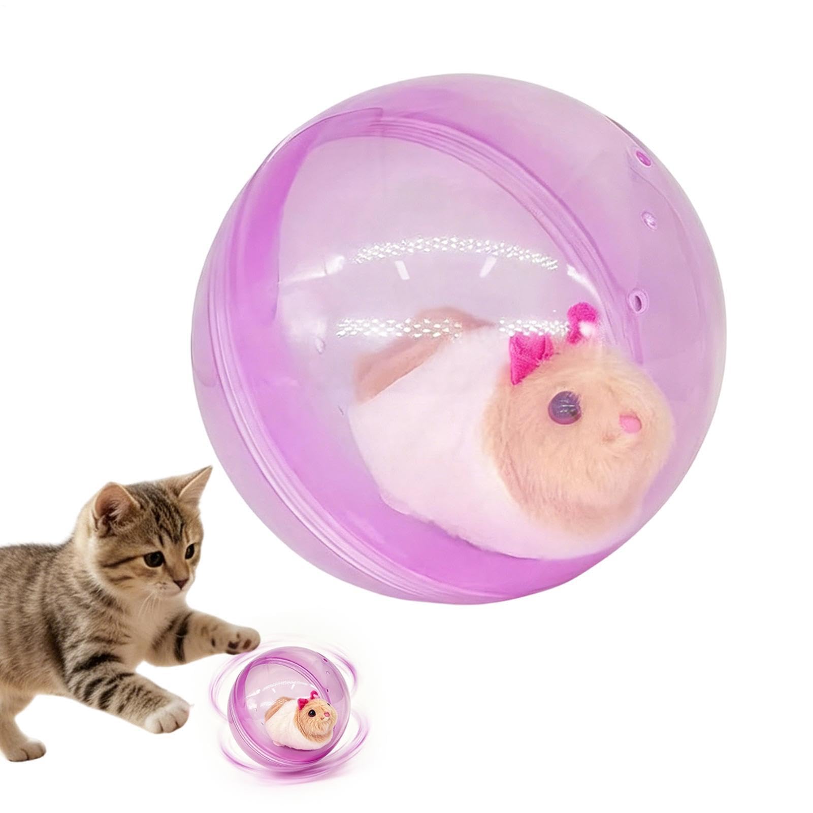 Gatuno bola rodante interactiva eléctrica automática para juego en suelo interior o terraza