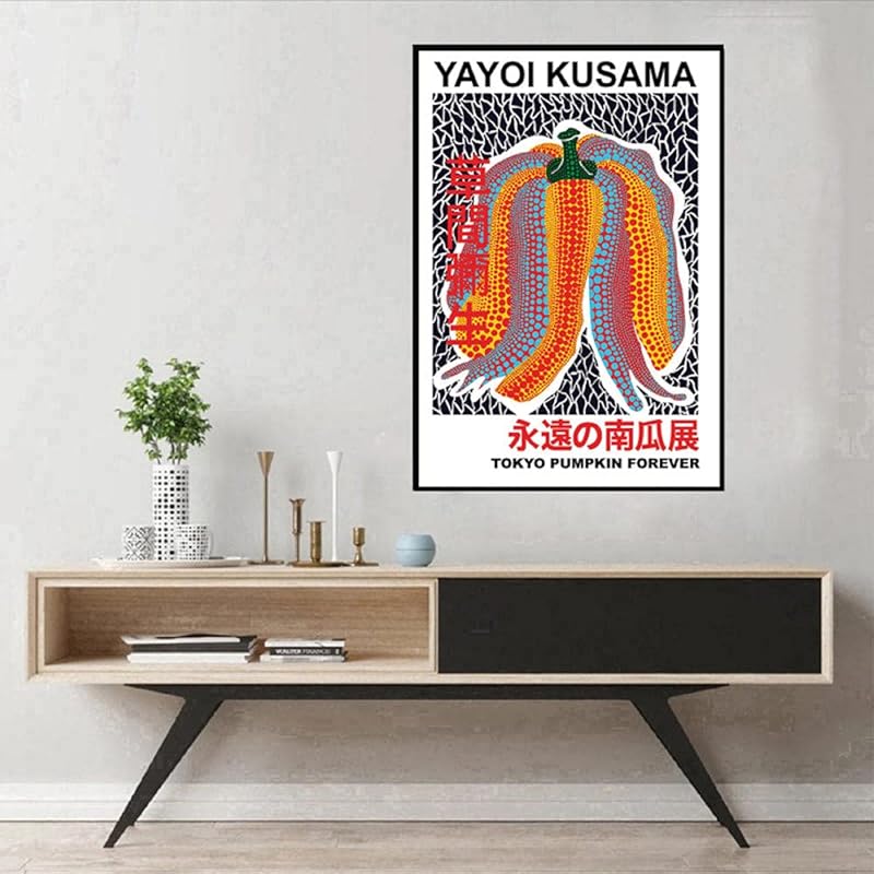 Wkaqm 日本の有名な絵画草間 Yayo生カボチャ展ポスターと版画抽象キャンバス壁アートギャラリーリビングルームの写真壁の装飾フレームレス Grmxy4gfdi Www Somethingaboutitaly Com