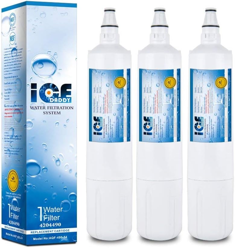 ICEDADDY Replacement Water Filter Compatible with F-1000, Sub Zero 4204490, Insinkerator F-1000(3-Packs)