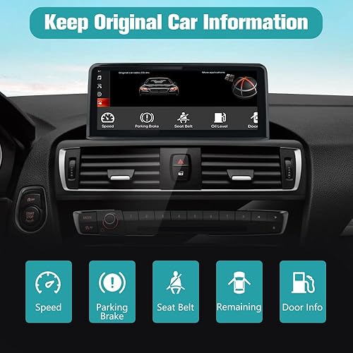 Miniatura 5 de Android 12 4 GB+64 GB Radio de coche compatible con BMW 1 2 3 4 Series F20 F21 F22 F30 F31 F32 F33 F34 F36 (2013-2017), Carplay inalámbrico de 10.25