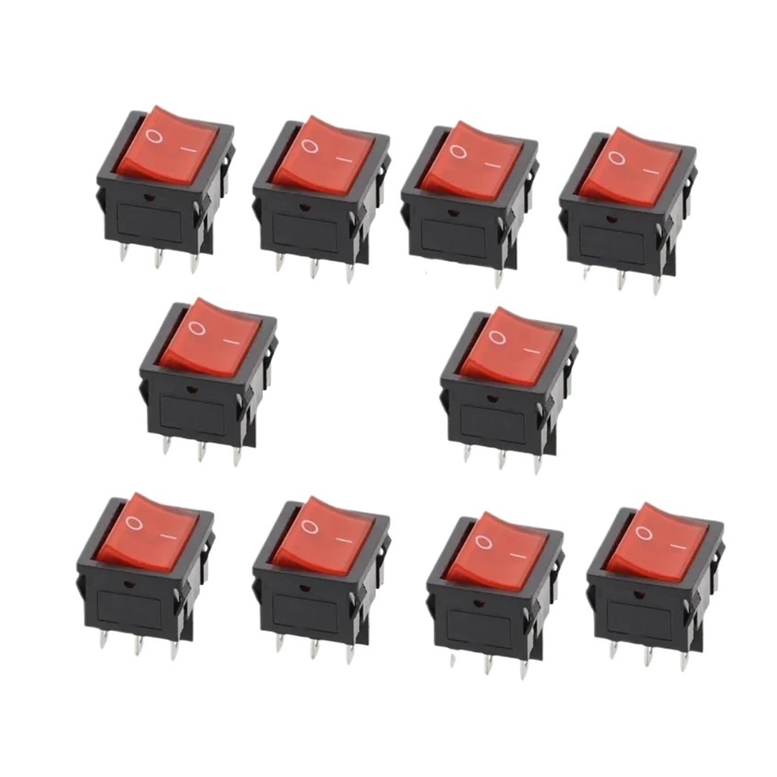 Interruptor basculantes KCD5 kit de 10 piezas 2D6P para recambios electricos 8