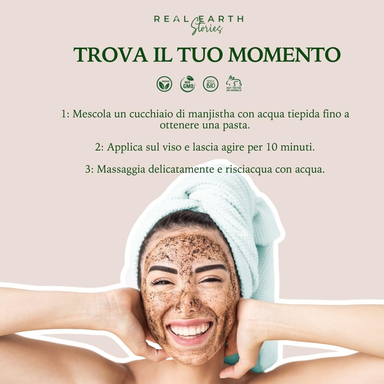 Real Earth - Manjistha in polvere - 100% puro e biologico - Cosmetici naturali in polvere - Trattamento viso naturale - Maschera facciale - Piante ayurvediche - Vegano - Antiossidante - 250gr