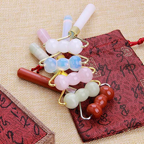 Massageador de Jade Gua Sha da Healifty, massageador de cuidados com a pele para modelar os olhos, n