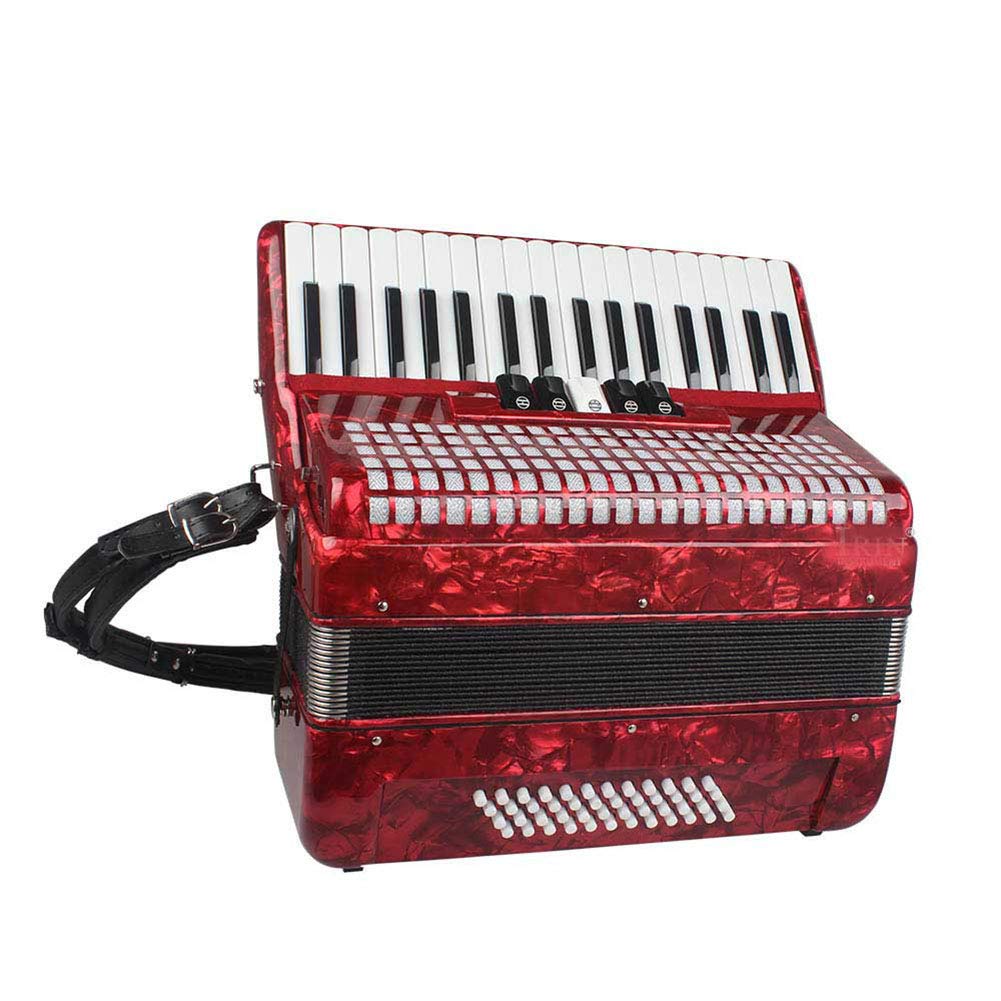 1 par de correas de hombro de cuero de PU de longitud ajustable para acordeón, correas de concertina con acolchado de espuma, material de PU suave y duradero, soporte cómodo para (Negra)