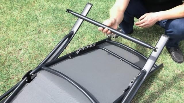 Bild 6 - LIFERUN XXL Aluminium Sonnenliege 2er Set,mit Beistelltisch und Kopfkissen, stapelbare liegestuhl Garten, Wetterfest,5-Fach Verstellbare Rückenlehne, Geeignet für Gärten, Schwimmbäder, Strand, 2 PCS