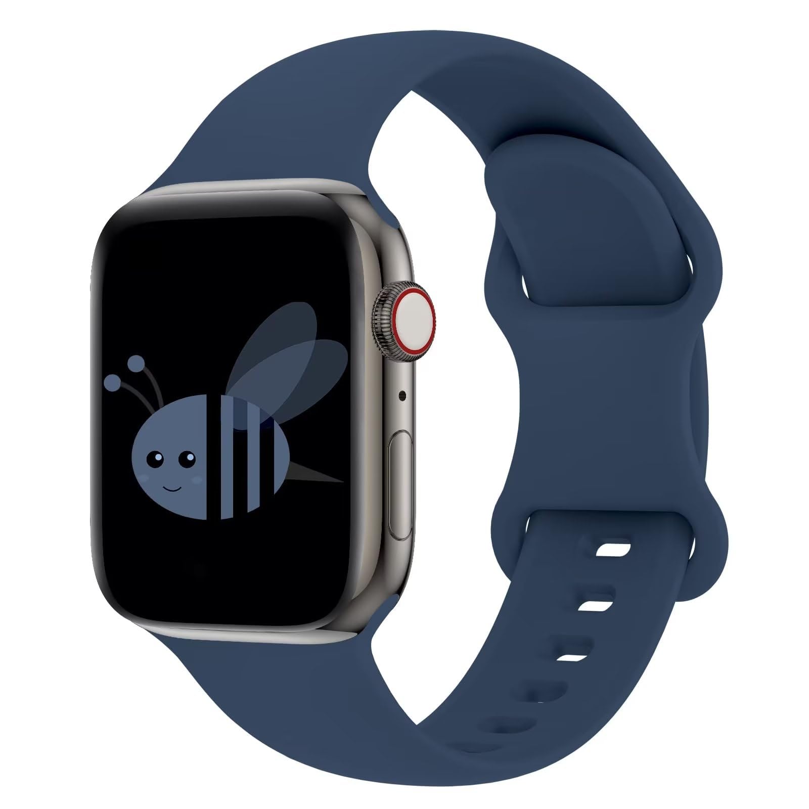 Mosmoc Compatible with Apple Watch Straps 49mm 45mm 44mm 42mm, Soft silicon_carbide Sport Replacement Band for iWatch (Not Include Watch) (42/44/45/49mm, Midnight Blue) (B0CBC8CM6L) Amazon Price History, Amazon Price Tracker