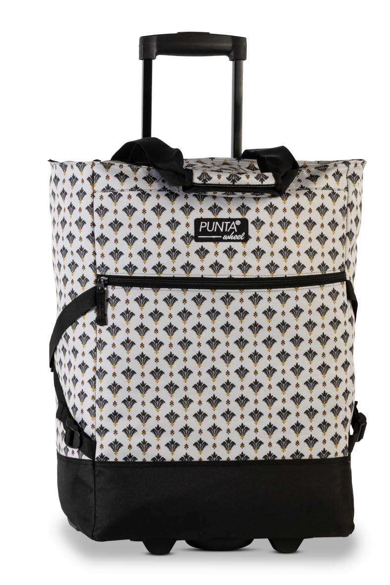 Punta Trolley per la spesa, grigio scuro/nero (33 l), robusto carrello per la spesa con ruote silenziose, perfetto come shopper e weekender – Carrello per la spesa pieghevole