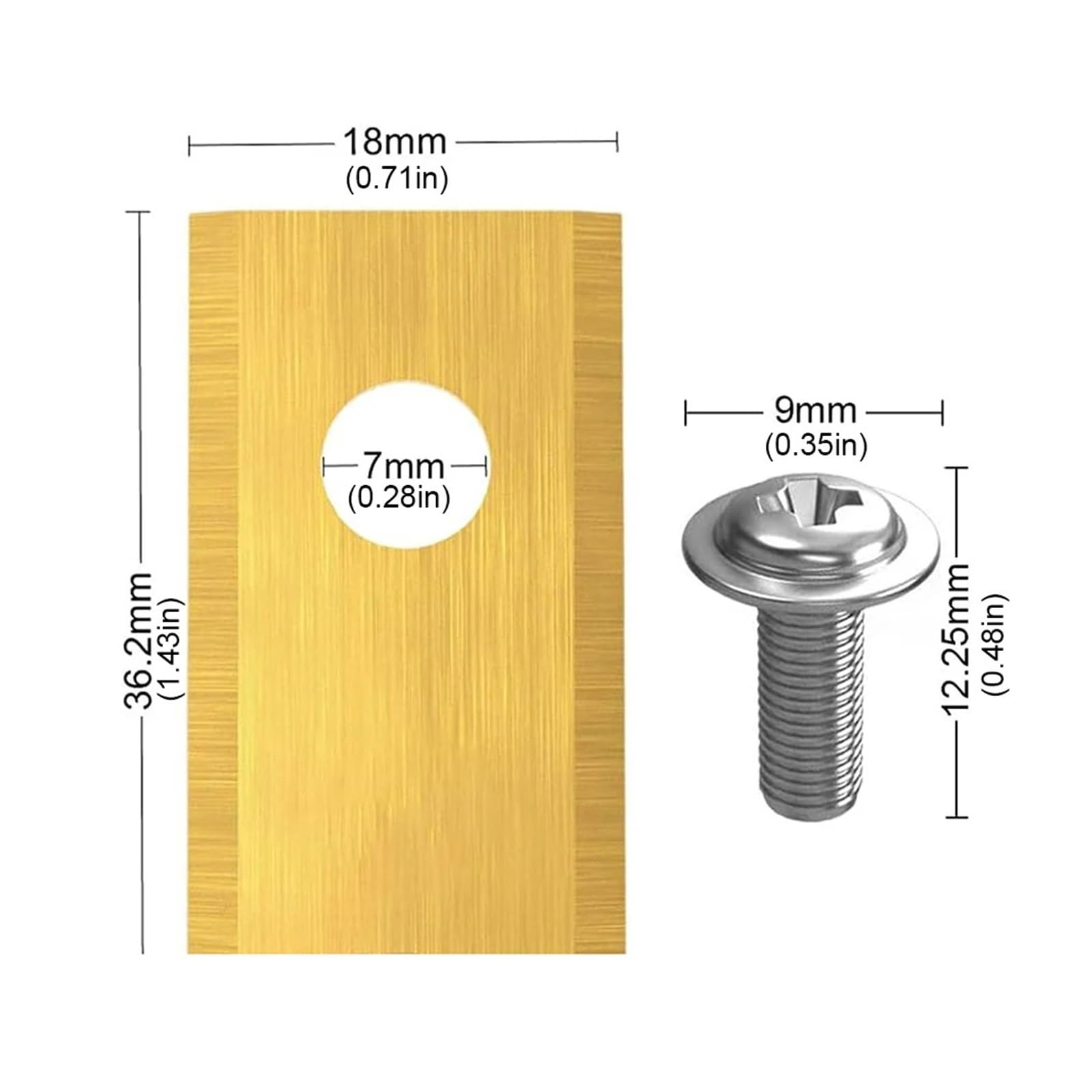 180 set di lame di ricambio in acciaio inossidabile, viti for lame, kit di ricambio for tosaerba robotizzati.(Gold 72Sets)