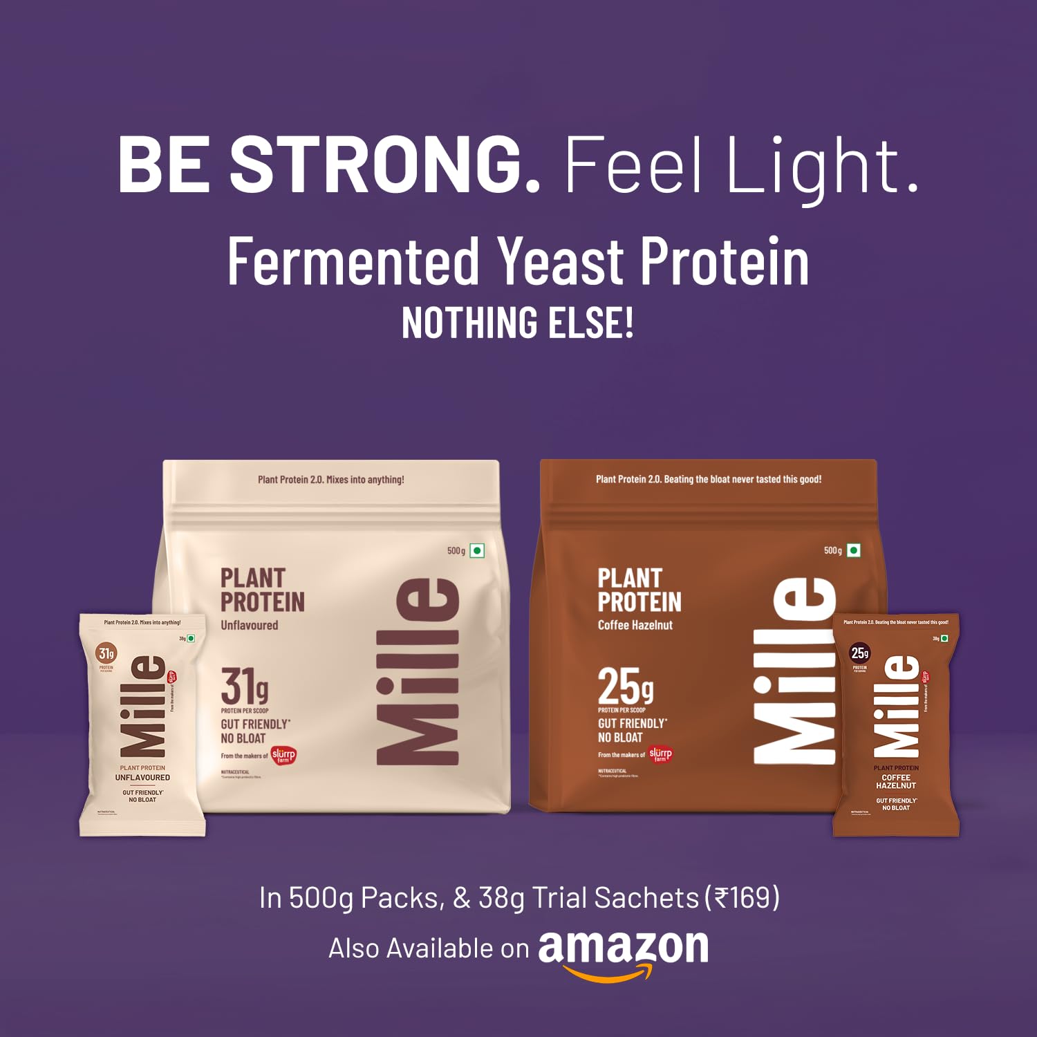 Mille Plant Protein | 31g Protein/Scoop | Unflavoured Trial Pack of 3 | Made with Fermented Yeast Protein Powder | No Bloat Vegan Heat-Stable | Has All 9 Essential Amino Acids | Mixes into Any Dish | 38g Trial Pack x 3 — Amazon image 9
