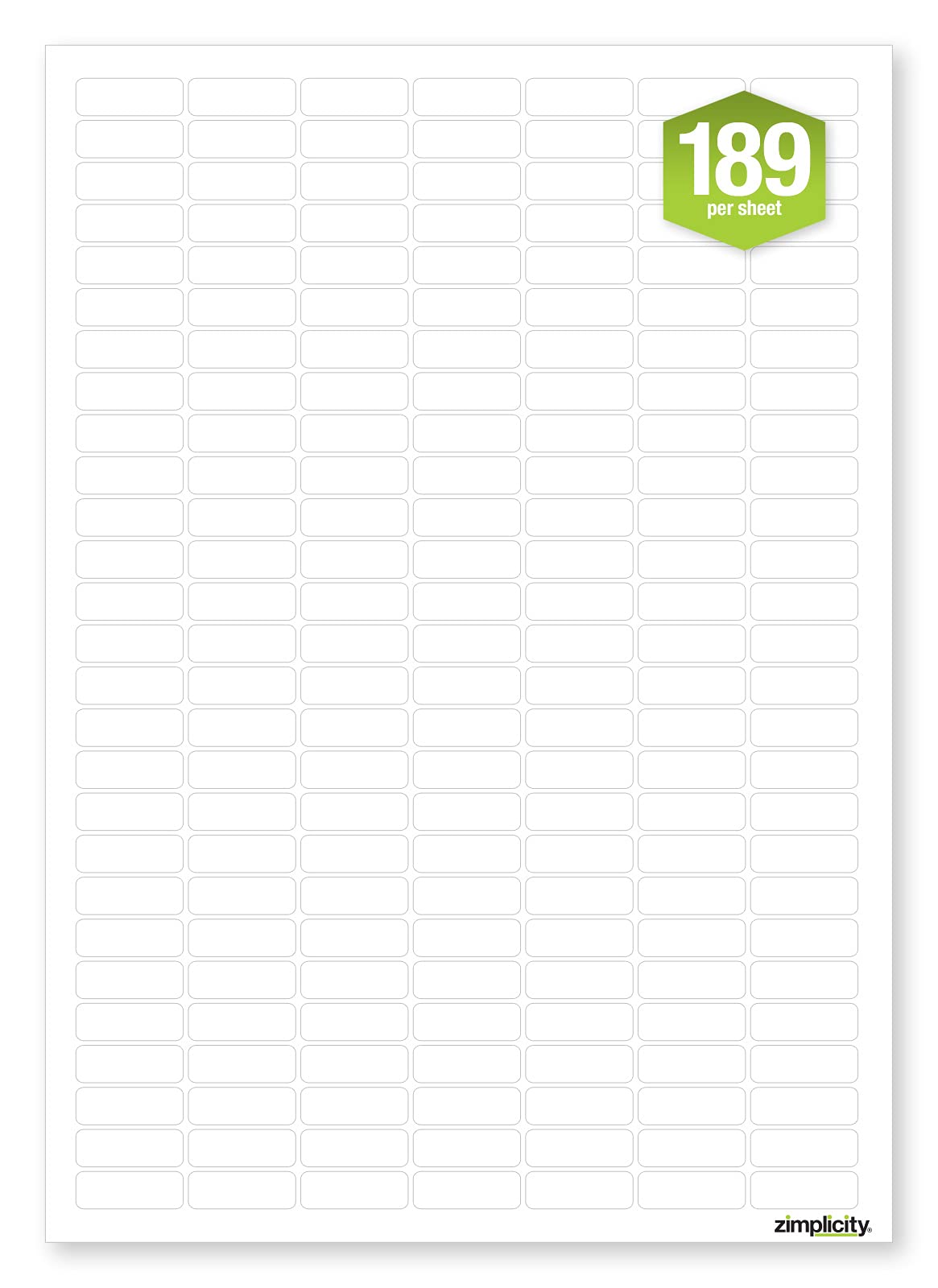 A4 Self Adhesive Address Labels - 189 Labels Per Sheet, 500 Sheets, 25.4 x 10mm - 94500 Labels