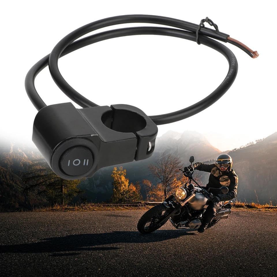 Image of 12 Volts Motorcycle Handlebar Mount 3 Way On-Off Button Push Button Switch Double Flash Dangerous Lamp Switch Controller Switch (1pc)