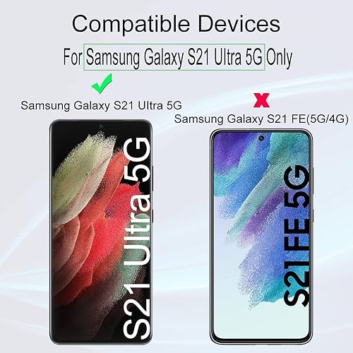 Miniatura 8 de Ibywind Paquete de 2 protectores de pantalla para SamSung Galaxy S21 FE (no para Galaxy S21S21 PlusS21 Ultra), vidrio templado de dureza 9H, con 1