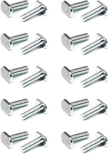 Miniatura 17 de POWERTEC Paquete de 20 pernos de riel en T de 5/16"-18 para pista en T, pernos de ranura en T de 1-1/2 pulgadas de largo para pista en T universal