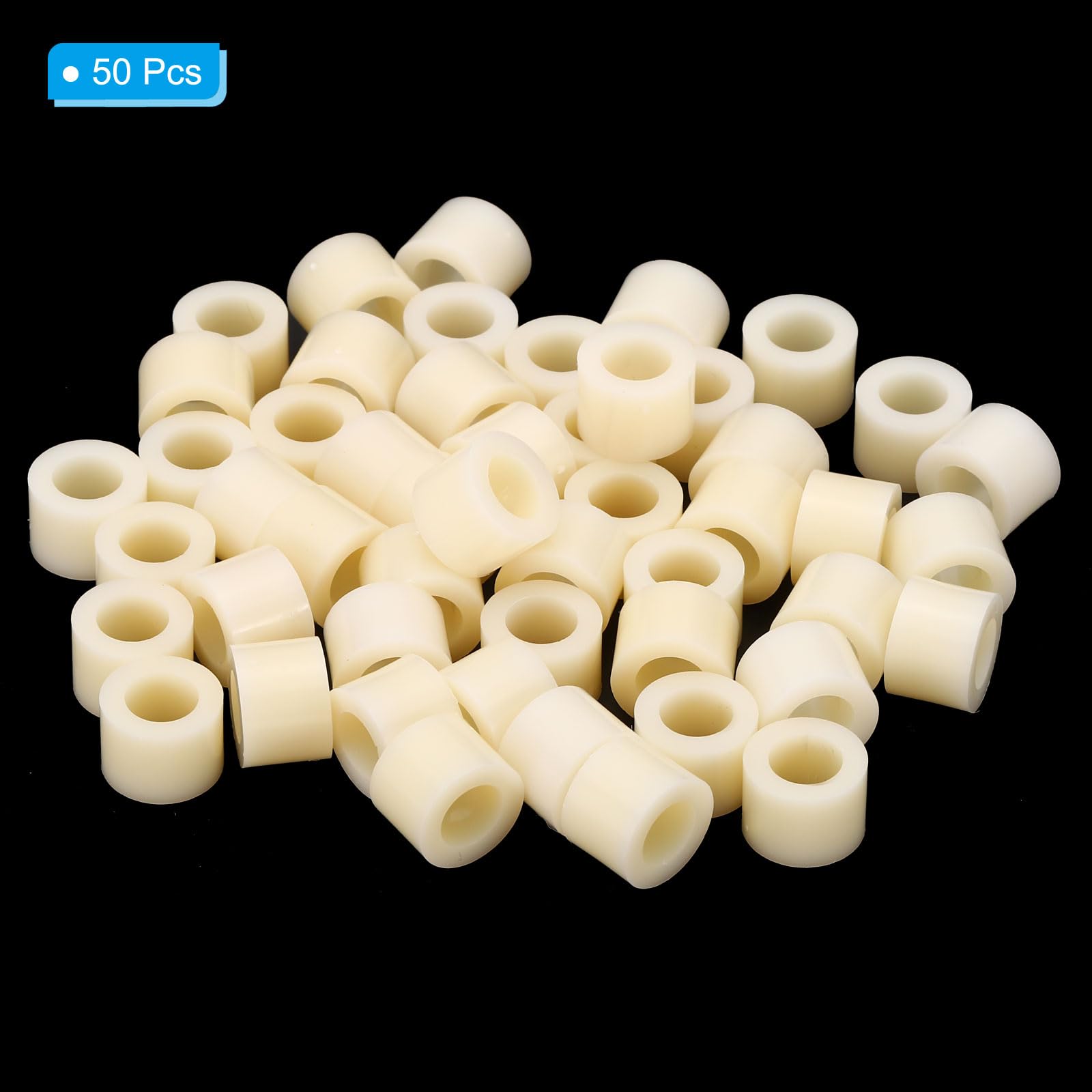 PATIKIL M8 Round Spacer Washer Set, 100 Pcs 8.2mm ID, 14mm OD, 10mm Length Plastic Standoff for M8 Screws - Image 3
