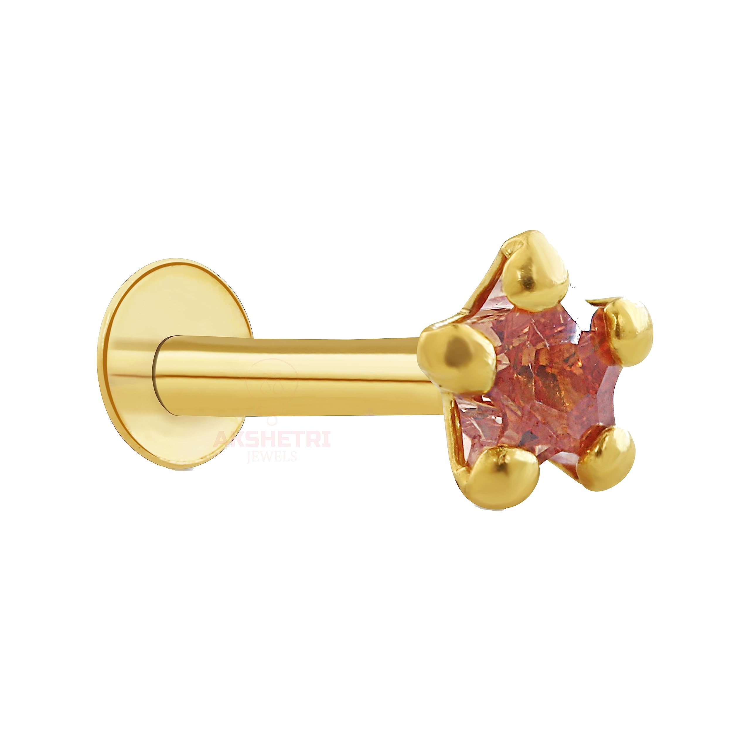 Akshetri ® Yellow Star Shape Diamond 14K Pure Yellow Gold Nose Pins Studs Jewellery For Women And Girl 04 (star dark onion) (B0CCRL1KR3) Amazon Price History, Amazon Price Tracker