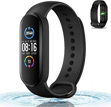 Pulsera de Actividad física M5,Reloj Inteligente con Oxígeno Sanguíneo  Presión Arterial Frecuencia Cardíaca,podómetro,Calorías,Pulsera Deportiva,  Monitores de Actividad,Pulsera de Salud y Fitness : Amazon.es: Electrónica