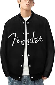 Fender フェンダー ナイロン ジャケット Lサイズ 黒 ブラック Amazon.co.jp: Fender Logo フェンダー メンズ ジップジャケット