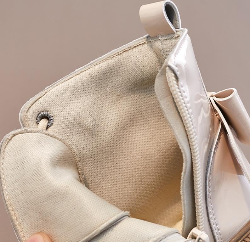 Girls PU Ankle Boots Side Zip Comfort Non-Slip Boot Lace Up Outdoor Combat Boot(Toddler/Little Kid/Big Kid)4