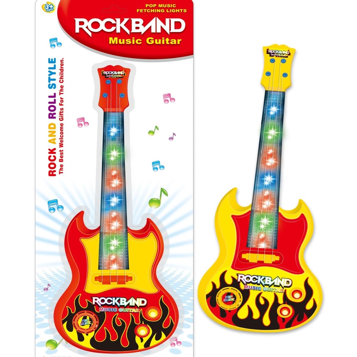VGRASSP 4 String Stylish Musical Toy 15" Rock Band Music Guitar for Children, Kids Handheld Best Toy Gift with Light for Girls & Boys, Color as per Stock (B0BV6X8XY9) Amazon Price History, Amazon Price Tracker
