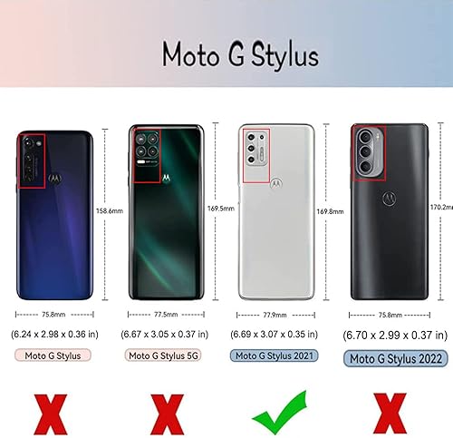 Miniatura 2 de LeYi Funda para Moto G Stylus 2021 4G, G Stylus no para G Stylus 2020  5G con 2 protectores de pantalla de vidrio templado y protector de lente de