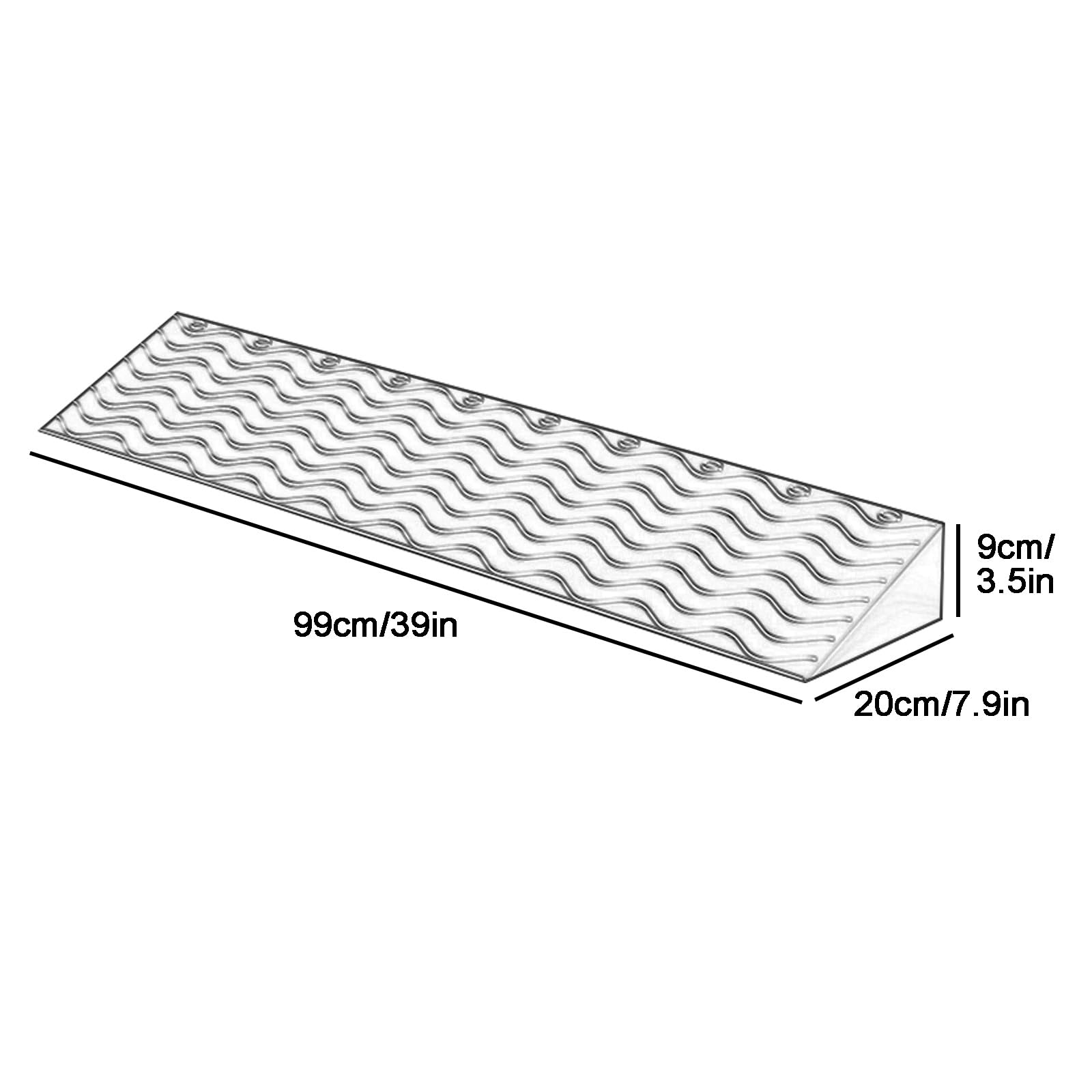 Rampas para Silla de Ruedas, Rampas para Coches, Capacidad de 2000 kg, Puertas, Bordillos, Scooters de Movilidad y para Baños(Black,99x20x9cm)