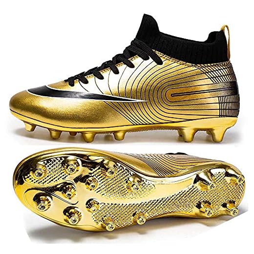 Niber Kids Soccer TF/AG Cleats Athletic Firm Ground Football Shoes Running Walking High-top Sock Athletic Shoes for Outdoor/Indoor