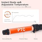 5 in 1 Curling Wand Iron Set - EMOCCI PRO Instant Heat Long lasting Hair Waver Iron Straightener and Curler 2 in 1 with 5 Interchangeable Ceramic Tourmaline Barrels for All Curly and Wavy Hairstyle