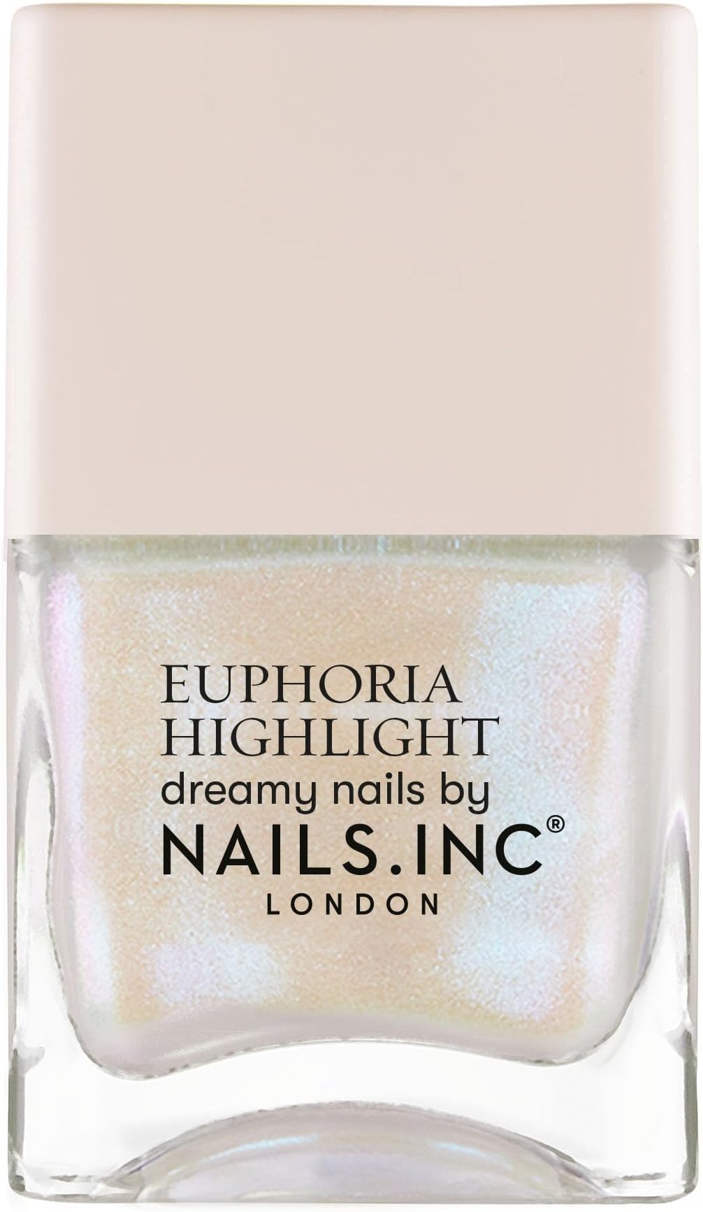 Nails Inc Euphoria Highlight, Make It Mythical, Pearl Shimmer, No Chip, Long Lasting, Quick Dry, Air Dry, Professional Manicures & Pedicures, Fingernails & Toenails, Vegan Nail Polish, 0.47 Fl Oz