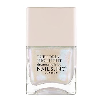 Nails Inc Euphoria Highlight, Make It Mythical, Pearl Shimmer, No Chip, Long Lasting, Quick Dry, Air Dry, Professional Manicures & Pedicures, Fingernails & Toenails, Vegan Nail Polish, 0.47 Fl Oz
