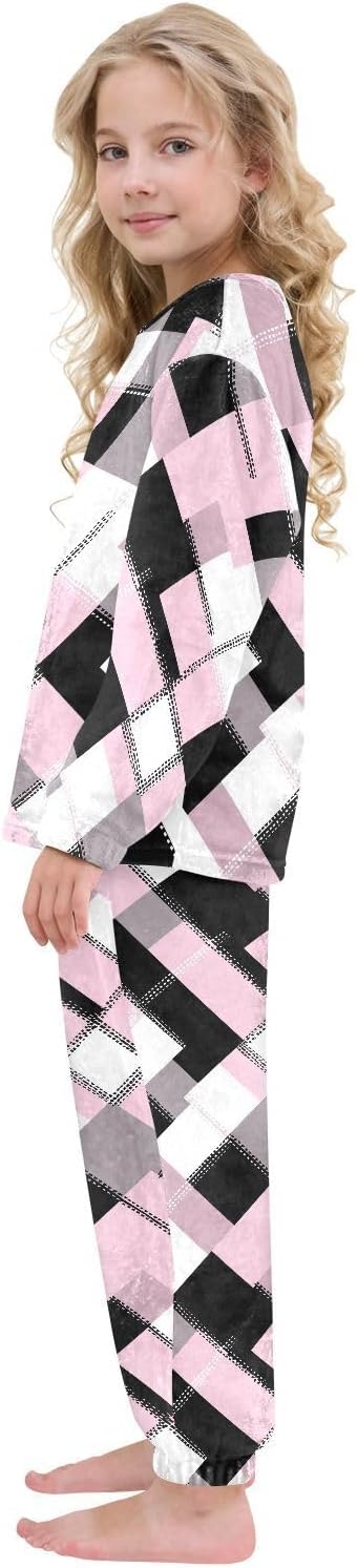 Flannel Pajama Sets Winter Long Sleeve with Pants Sleepwear Soft Cozy Plush Fleece Nighty