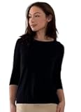 High Neck Tops 3/4 Sleeve Layering Tee Slim Fit Cleavage Cover Top