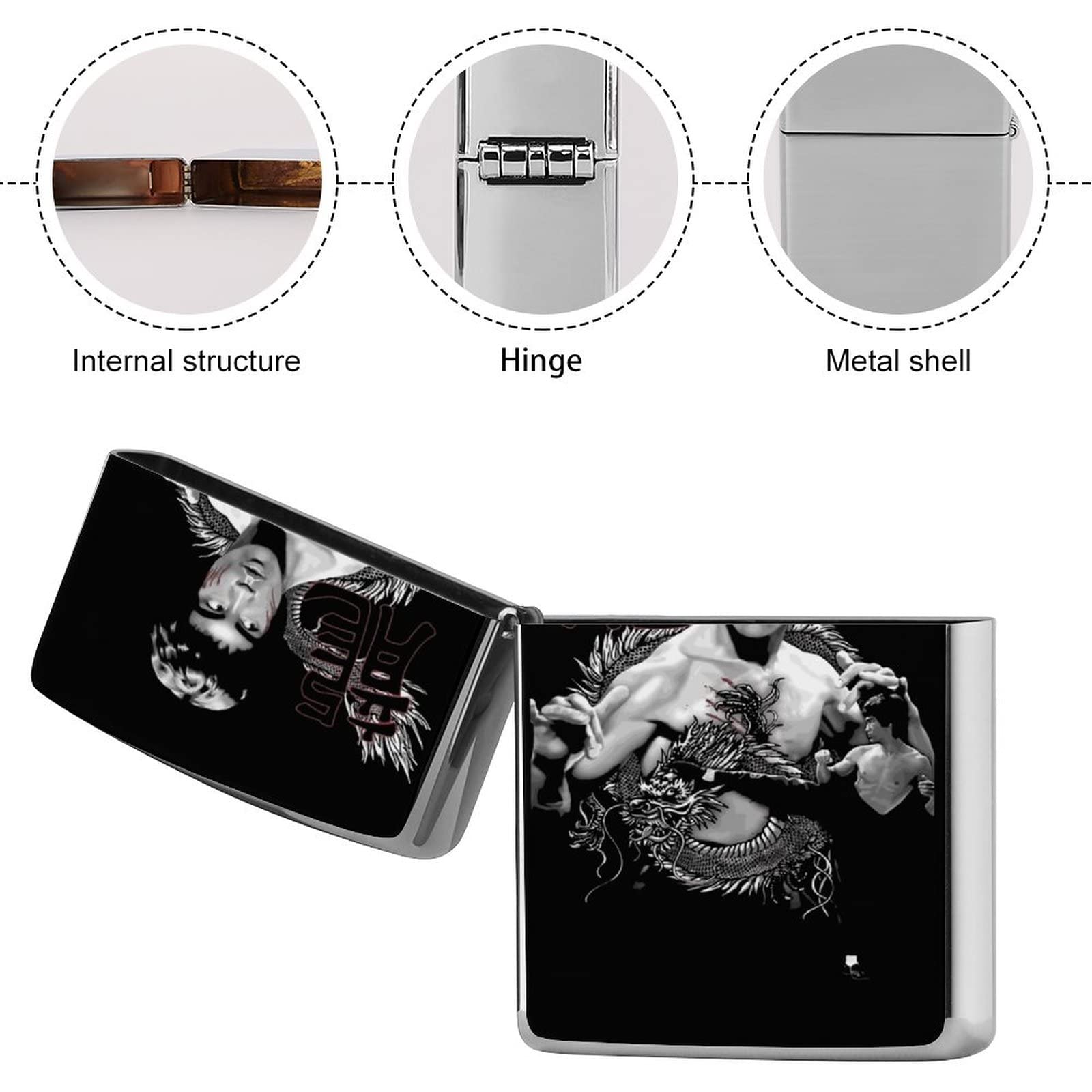 Amazon.co.jp: Zippo Lighter Case, Bruce Lee Dual Purpose Zippo