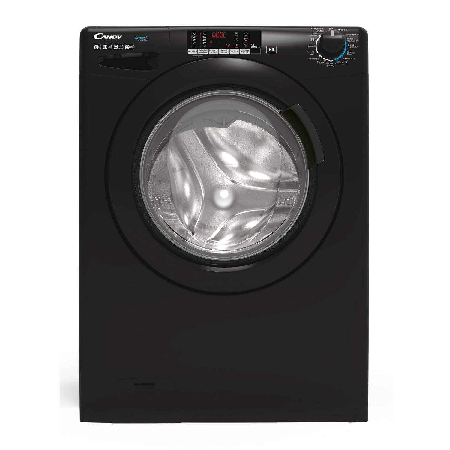 CANDY Machine à Laver Hublot 8kg 1400 trs/min Classe B 15 Programmes Noir CS 148TMBBE/FR